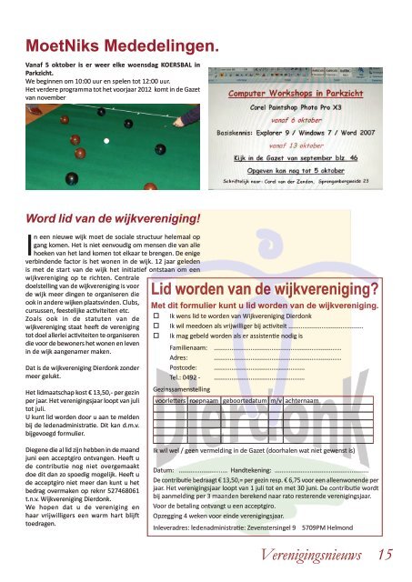 Editie Oktober 2011 - Gazet - Dierdonk