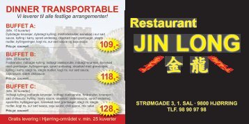 Menukort - Restaurant Jin Long. Kinesisk restaurant i Hjørring, buffet ...