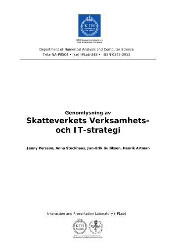 Skatteverkets Verksamhets- och IT-strategi - KTH - Kungliga ...