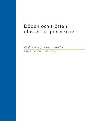 Döden och trösten i historiskt perspektiv - Certec