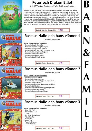 DVD KATALOG - BARN & FAMILJ