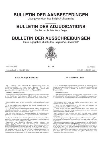 bulletin der aanbestedingen - The Public Procurement Portal