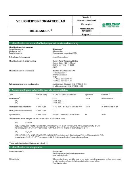 Veiligheidsfiche - Belchim Crop Protection