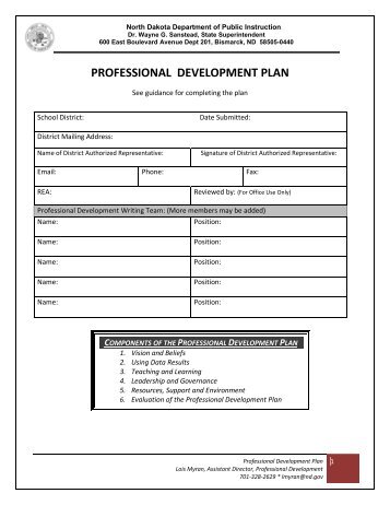 professional development plan template