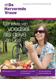 voedsel als gave - Hervormde Vrouwenbond