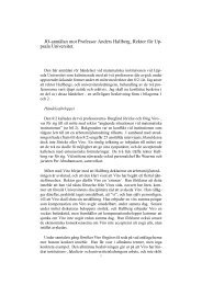 JO-anmälan mot Professor Anders Hallberg, Rektor för Uppsala Universitet.