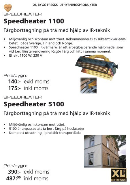 Hyr verktygen av oss - XL Bygg