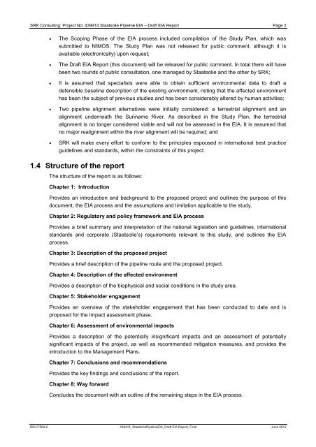 concept EIA-rapport - Staatsolie