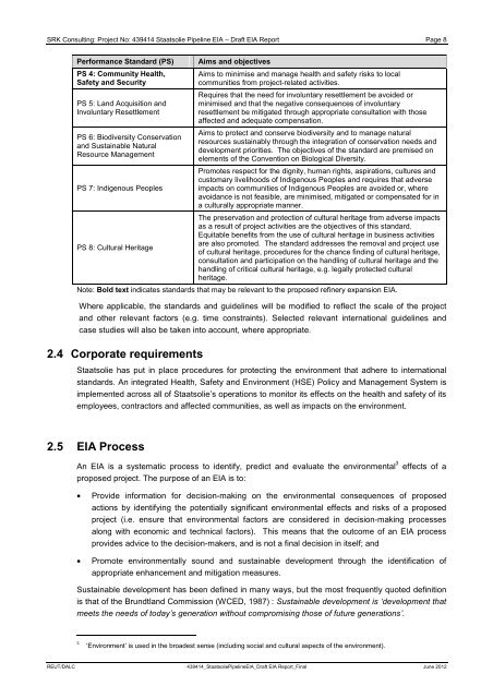 concept EIA-rapport - Staatsolie