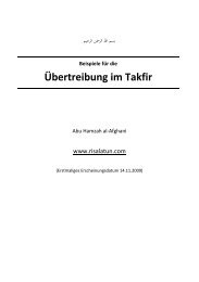 Beispiele für die Übertreibung im Takfir