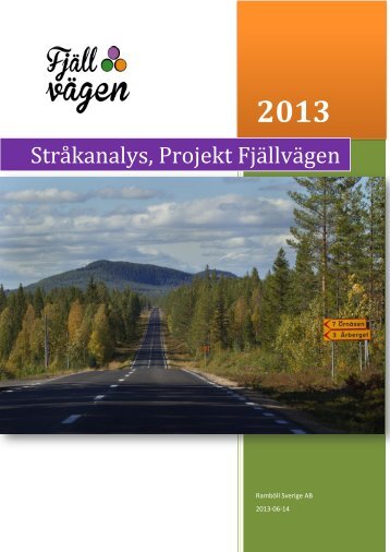 Stråkanalys, Projekt Fjällvägen