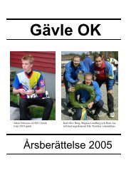 Årsberättelse 2005 - Gävle OK