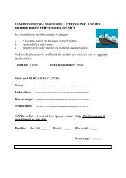 Short Range Certificate - Telenor Maritim Radio