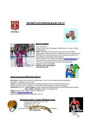 SPORTLOVSPROGRAM 2013 - Mora Kommun