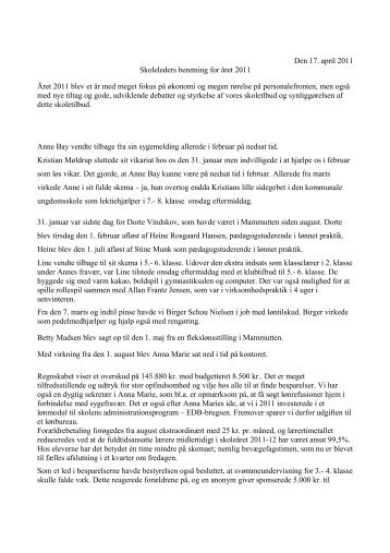 2012-04-17 Mammen Friskole Skoleleders beretning for 2011‪…2012‬