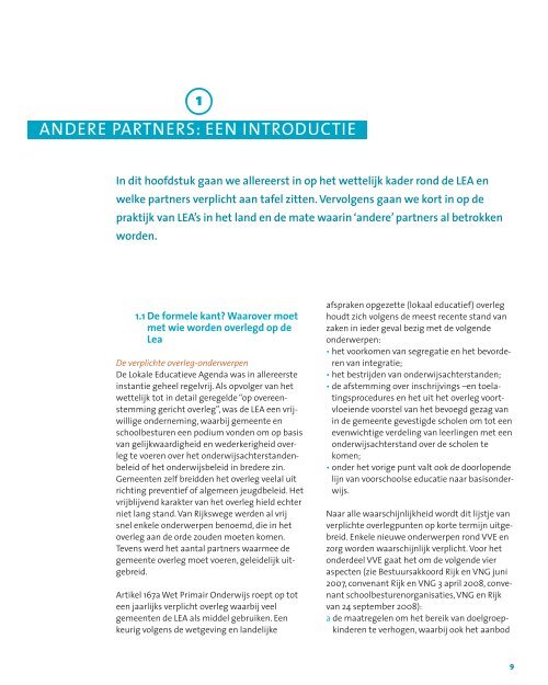 LEA en de andere partners. Een brochure voor gemeenten. - Lokale ...