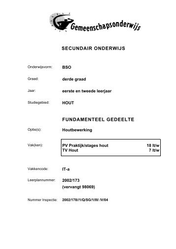 sjabloon leerplannen 2001
