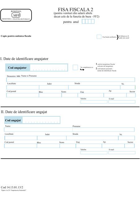 FISA FISCALA 2 - Ministerul Finanţelor Publice