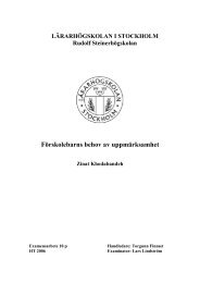 Zinat Khodabadeh Förskolebarns behov av uppmärksamhet - WLH