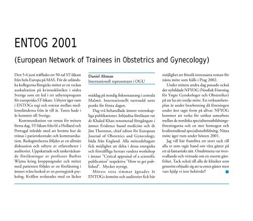 Medlemsblad 4 2001 - SFOG