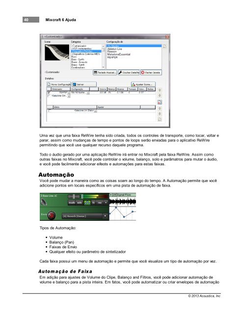 Mixcraft 6 Ajuda - Acoustica