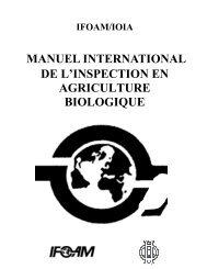 manuel international de l'inspection en agriculture biologique