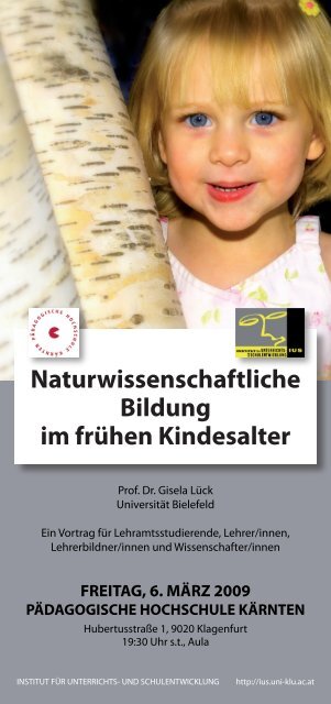 Naturwissenschaftliche Bildung im frühen Kindesalter - Institut für ...