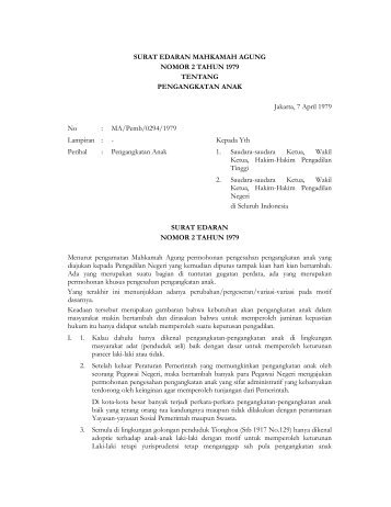 Contoh Surat Edaran Mahkamah Agung Contoh Surat