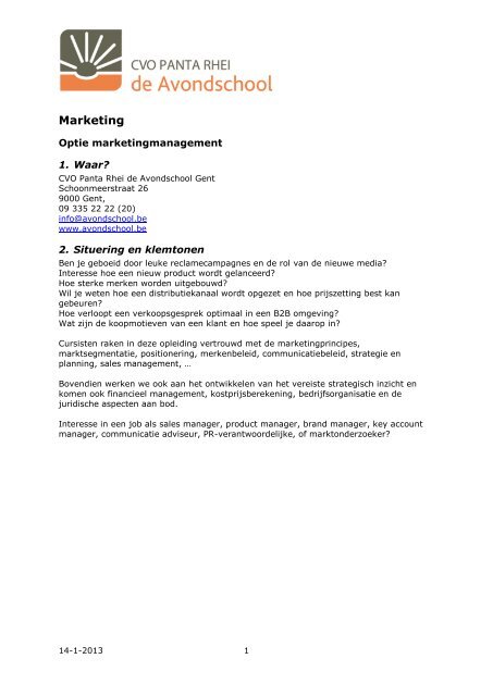 Marketing - De Stap