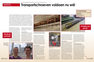 Transportschroeven voldoen nu wél - Solids Processing