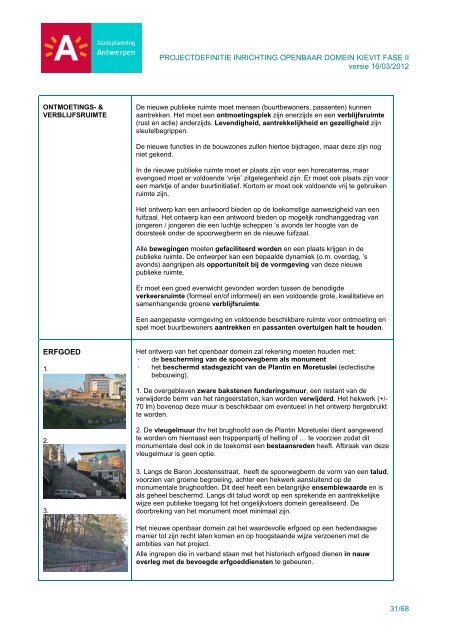 inrichting openbaar domein kievit fase ii - AG Stadsplanning ...