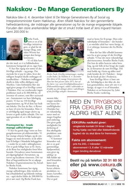 Seniorernes Blad nr. 1 2013 - Pensionisternes Samvirke