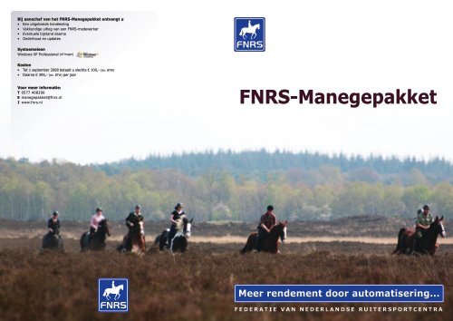 FNRS-Manegepakket Meer rendement door automatisering...