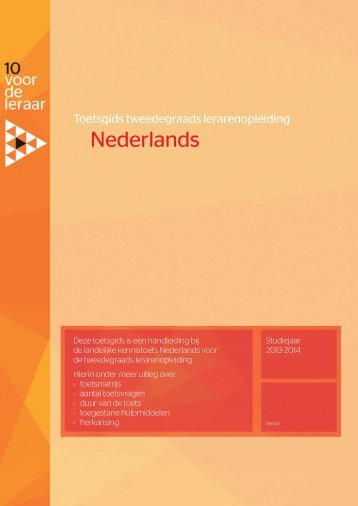 Toetsgids Nederlands - 10 voor de leraar