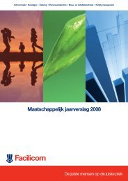 Maatschappelijk jaarverslag 2008 - Facilicom