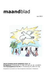 maandblad - Bond van Vrije Evangelische Gemeente