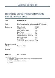 HSU referat fra d. 18. februar 2011 - Campus Bornholm
