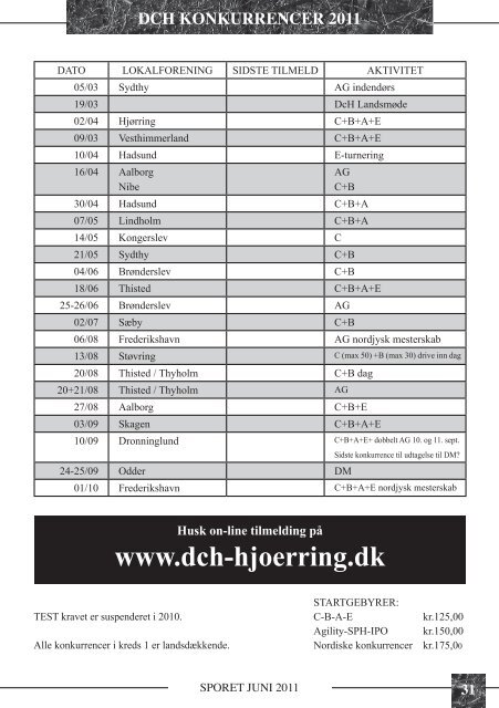 NR. 2 · juNi 2011 · 35. ÅRGANG - DcH Hjørring