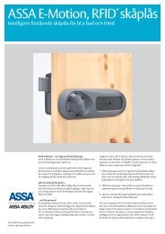 ASSA E-Motion, RFID* skåplås