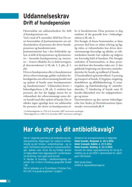 Journalen nr. 1/2011 - Den Danske Dyrlægeforening