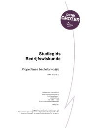 Studiegids Bedrijfswiskunde VT propedeuse 2012-2013 - Fontys ...