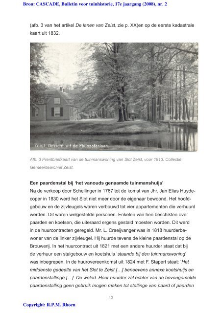 De tuinmanswoningen van slot Zeist