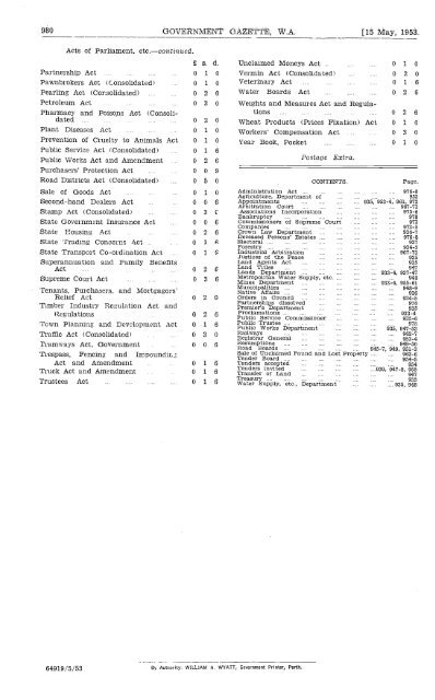 WESTERN AUSTRALIA. - State Law Publisher