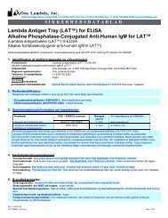 Lambda Antigen Tray (LAT™) for ELISA Alkaline ... - One Lambda