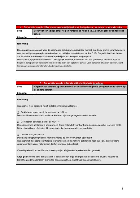 Checklist aansprakelijkheid en verzekeringen ... - BredeSchool