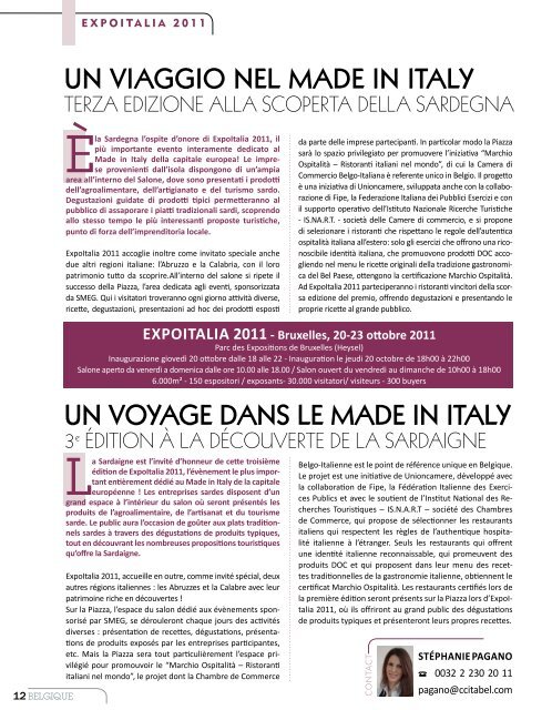 Infoitalie - ottobre 2011 - CCITABEL