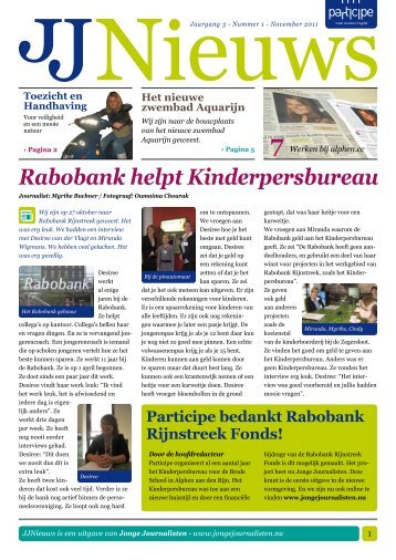 Jonge Journalisten krant_November 2011 - Participe