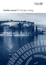 Grafisk manual för Sveriges riksdag (pdf 7 Mbyte, nytt ... - Riksdagen