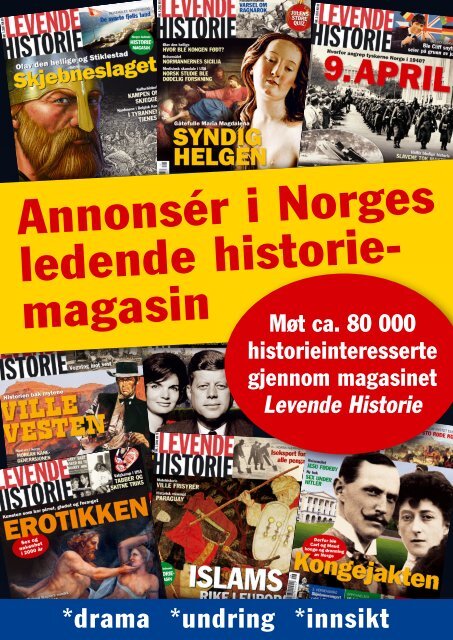 Annonsér i Norges ledende historie- magasin - Levende Historie