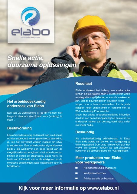 Leaflet werkgever - Elabo BV